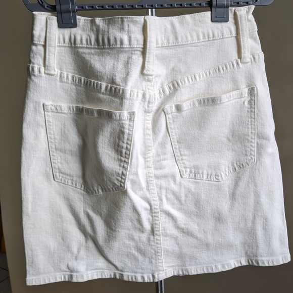 NWT Sz 25 Madewell White Stretch Denim Button Skirt - Picture 4 of 6